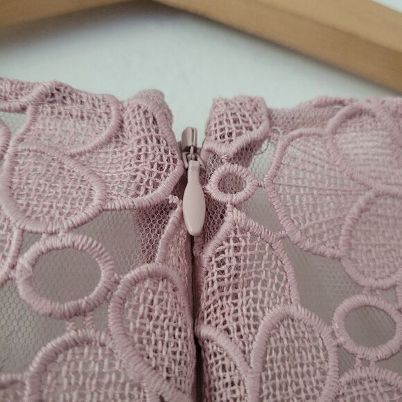 JS Collections Laura A-Line Tea Length Dress Pale Mauve 6 NWT - Picture 11 of 14